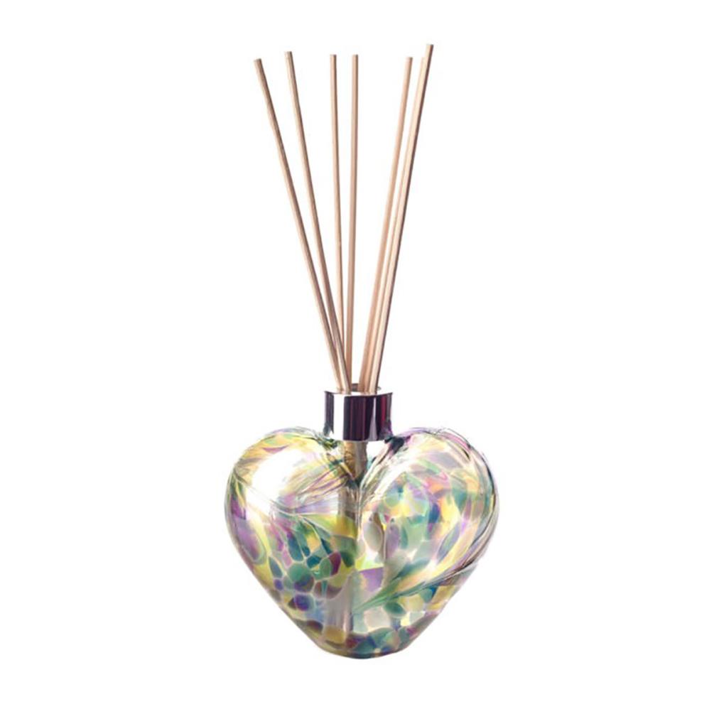 Amelia Art Glass Purple, Teal And Lime Heart Reed Diffuser £15.74